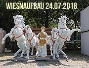 Fotos Aufbauzeit Oktoberfest München 2018 Wiesnaufbau Fotos und Video vom 24.07.2018 (©Foto:Martin Schmitz)